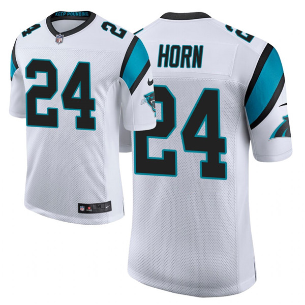 Men's Panthers #24 Jaycee Horn 2021 NFL Draft Classic Limited Jersey - White Men's Panthers #24 Jaycee Horn 2021 NFL Draft Classic Limited Jersey - White