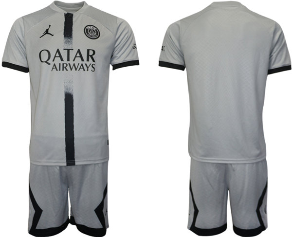 Men's Paris Saint-Germain Blank 2023 Gray Soccer Jersey Suit Men's Paris Saint-Germain Blank 2023 Gray Soccer Jersey Suit