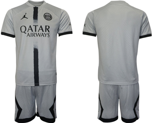 Men's Paris Saint-Germain Blank 2023 Gray Soccer Jersey Suit Men's Paris Saint-Germain Blank 2023 Gray Soccer Jersey Suit