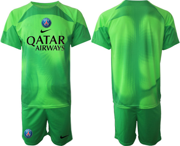 Men's Paris Saint-Germain Custom 2023 Green Soccer Jersey Suit Men's Paris Saint-Germain Custom 2023 Green Soccer Jersey Suit