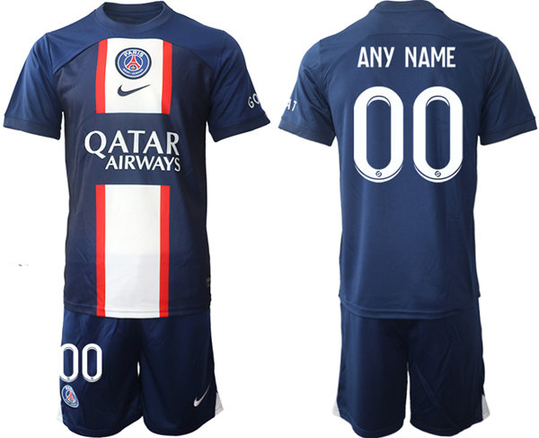 Men's Paris Saint-Germain Custom 2023 Navy Soccer Jersey Suit Men's Paris Saint-Germain Custom 2023 Navy Soccer Jersey Suit