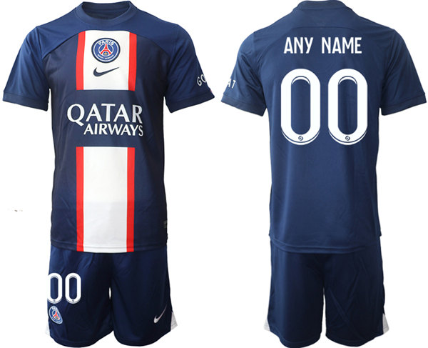 Men's Paris Saint-Germain Custom 2023 Navy Soccer Jersey Suit Men's Paris Saint-Germain Custom 2023 Navy Soccer Jersey Suit
