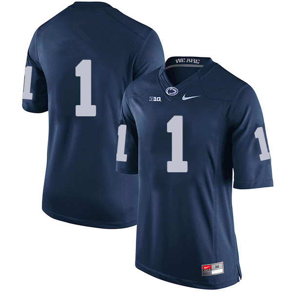 Men's Penn State Nittany Lions #1 KJ Hamler NCAA Navy Blue Stitched Jersey Without Name Men's Penn State Nittany Lions #1 KJ Hamler NCAA Navy Blue Stitched Jersey Without Name
