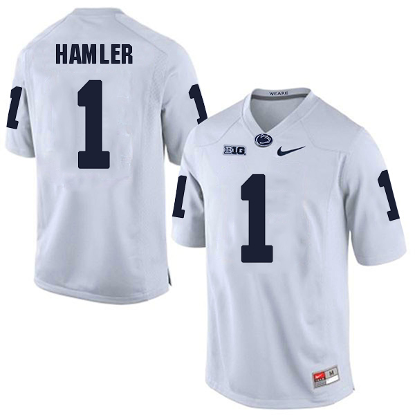 Men's Penn State Nittany Lions #1 KJ Hamler NCAA White Stitched Jersey Men's Penn State Nittany Lions #1 KJ Hamler NCAA White Stitched Jersey