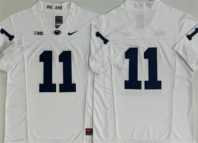 Men's Penn State Nittany Lions #11 Abdul Carter White 2024 F.U.S.E. No Name Stitched Jersey Men's Penn State Nittany Lions #11 Abdul Carter White 2024 F.U.S.E. No Name Stitched Jersey