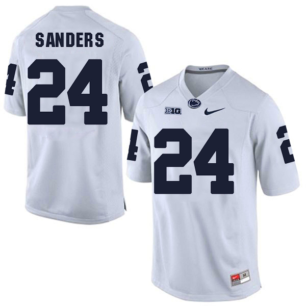 Men's Penn State Nittany Lions #24 Miles Sanders NCAA White Stitched  Jersey