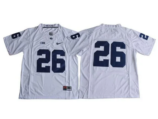 Men's Penn State Nittany Lions #26 Saquon Barkley White Stitched Jersey Men's Penn State Nittany Lions #26 Saquon Barkley White Stitched Jersey