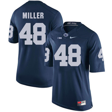 Men's Penn State Nittany Lions #48 Shareef Miller NCAA Navy Blue Stitched  Jersey