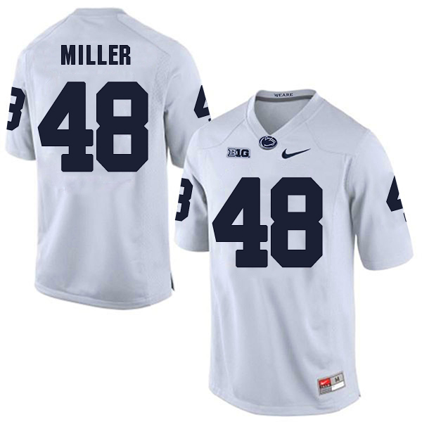 Men's Penn State Nittany Lions #48 Shareef Miller NCAA White Stitched  Jersey