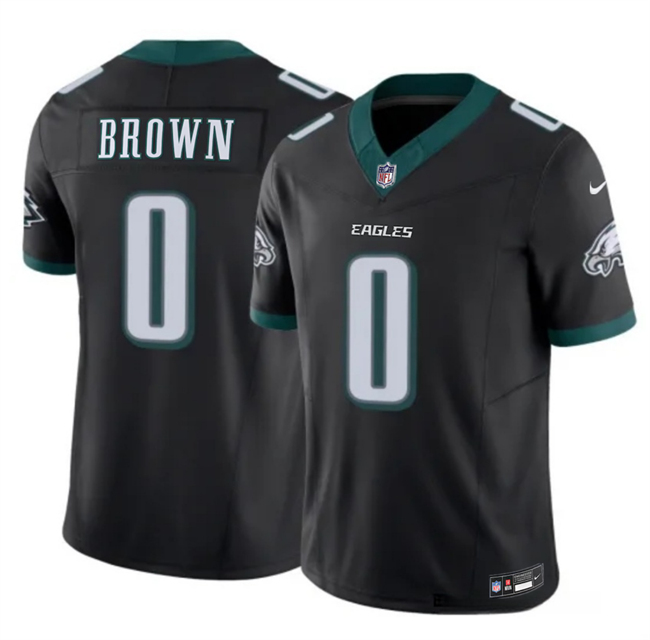 Men's Philadelphia Eagles #0 Hollywood Brown Black 2026 F.U.S.E. Vapor Untouchable Limited Stitched Football Jersey Men's Philadelphia Eagles #0 Hollywood Brown Black 2026 F.U.S.E. Vapor Untouchable Limited Stitched Football Jersey