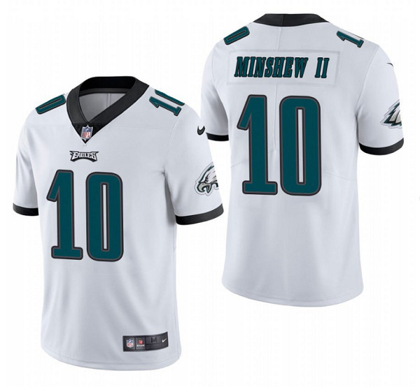 Men's Philadelphia Eagles #10 Gardner Minshew II White Vapor Untouchable Limited Stitched Jersey Men's Philadelphia Eagles #10 Gardner Minshew II White Vapor Untouchable Limited Stitched Jersey