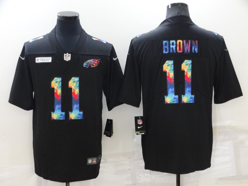 Men's Philadelphia Eagles #11 A. J. Brown Black Crucial Catch Limited Stitched Jersey Men's Philadelphia Eagles #11 A. J. Brown Black Crucial Catch Limited Stitched Jersey