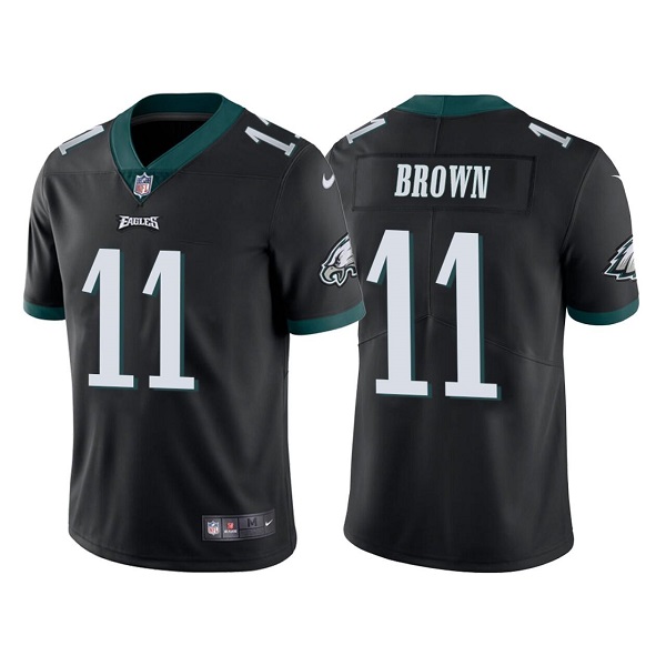 Men's Philadelphia Eagles #11 A. J. Brown Black Vapor Untouchable Limited Stitched Jersey Men's Philadelphia Eagles #11 A. J. Brown Black Vapor Untouchable Limited Stitched Jersey