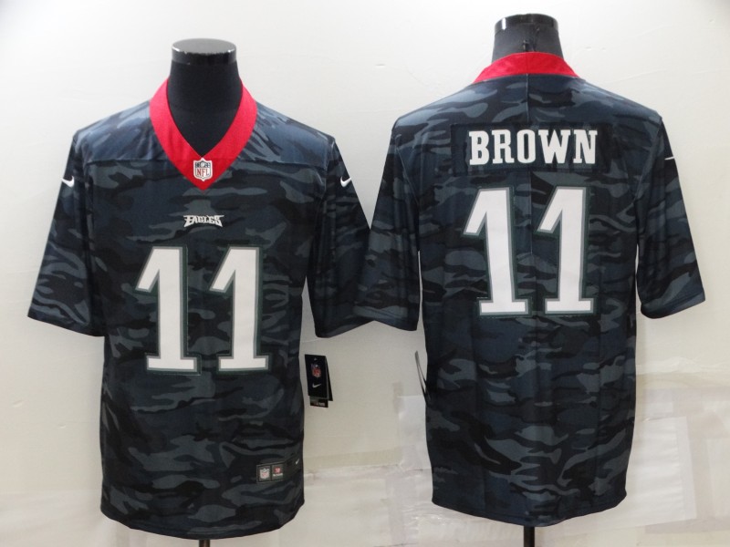Men's Philadelphia Eagles #11 A. J. Brown Camo Limited Stitched Jersey Men's Philadelphia Eagles #11 A. J. Brown Camo Limited Stitched Jersey