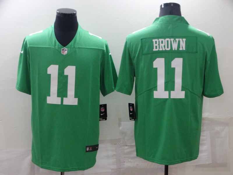 Men's Philadelphia Eagles #11 A. J. Brown Green Vapor Untouchable Limited Stitched Jersey Men's Philadelphia Eagles #11 A. J. Brown Green Vapor Untouchable Limited Stitched Jersey