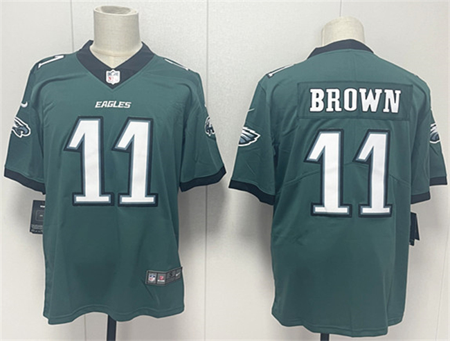Men's Philadelphia Eagles #11 A.J. Brown Green 2024 New Vapor Untouchable Limited Stitched Football Jersey Men's Philadelphia Eagles #11 A.J. Brown Green 2024 New Vapor Untouchable Limited Stitched Football Jersey