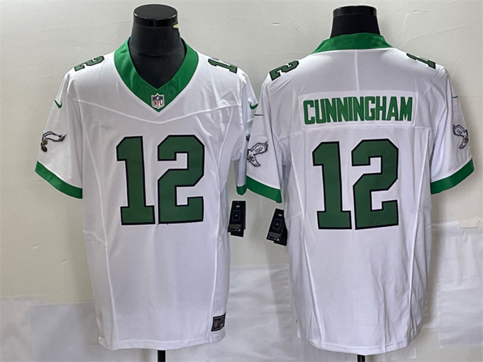 Men's Philadelphia Eagles #12 Randall Cunningham White 2023 F.U.S.E. Vapor Untouchable Stitched Football Jersey Men's Philadelphia Eagles #12 Randall Cunningham White 2023 F.U.S.E. Vapor Untouchable Stitched Football Jersey