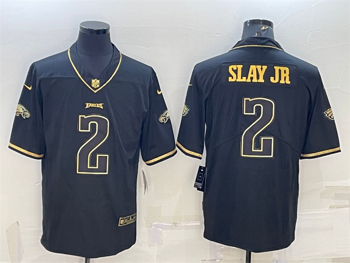 Men's Philadelphia Eagles #2 Darius Slay JR Black Gold Vapor Untouchable Limited Stitched Jersey Men's Philadelphia Eagles #2 Darius Slay JR Black Gold Vapor Untouchable Limited Stitched Jersey