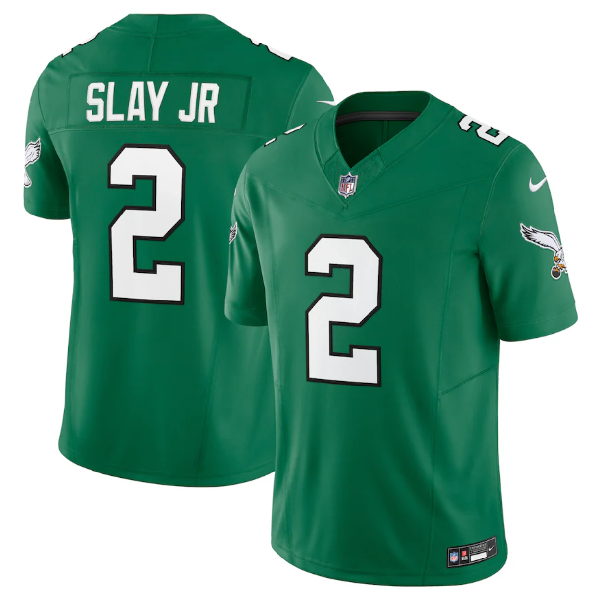 Men's Philadelphia Eagles #2 Darius Slay JR Green 2023 F.U.S.E. Vapor Untouchable Stitched Football Jersey Men's Philadelphia Eagles #2 Darius Slay JR Green 2023 F.U.S.E. Vapor Untouchable Stitched Football Jersey
