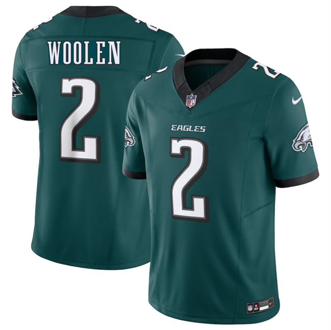 Men's Philadelphia Eagles #2 Tariq Woolen Green 2026 F.U.S.E. Vapor Untouchable Limited Stitched Football Jersey Men's Philadelphia Eagles #2 Tariq Woolen Green 2026 F.U.S.E. Vapor Untouchable Limited Stitched Football Jersey