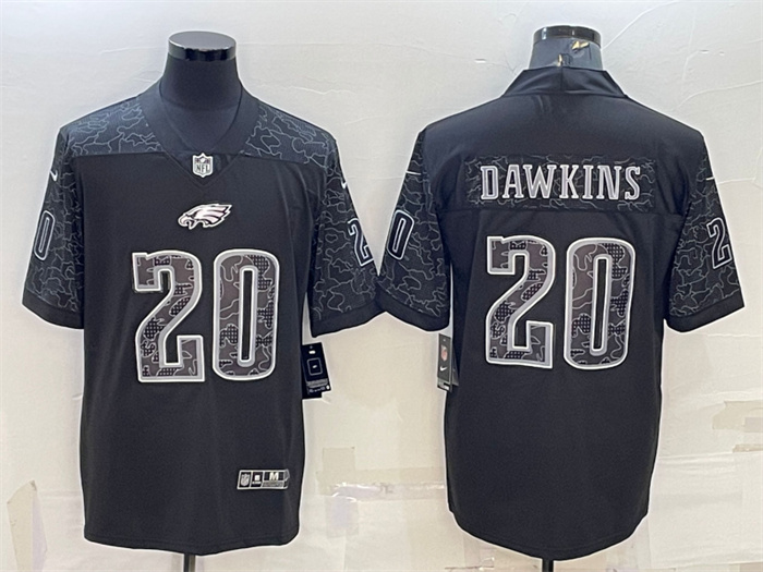 Men's Philadelphia Eagles #20 Brian Dawkins Black Reflective Limited Stitched Jersey Men's Philadelphia Eagles #20 Brian Dawkins Black Reflective Limited Stitched Jersey