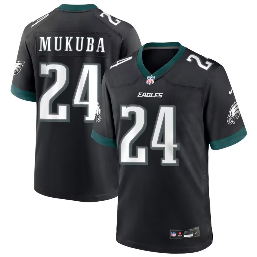 Men's Philadelphia Eagles #24 Andrew MUKUBA Black Vapor Untouchable Limited Stitched Football Jersey