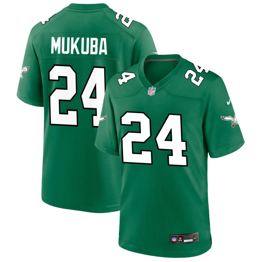Men's Philadelphia Eagles #24 Andrew MUKUBA Green Vapor Untouchable Limited Stitched Football Jersey