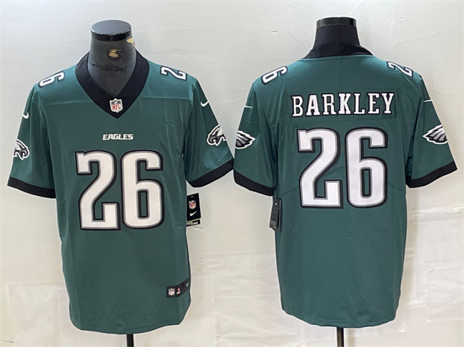 Men's Philadelphia Eagles #26 Saquon Barkley Green 2024 New Vapor Untouchable Limited Stitched Football Jersey Men's Philadelphia Eagles #26 Saquon Barkley Green 2024 New Vapor Untouchable Limited Stitched Football Jersey