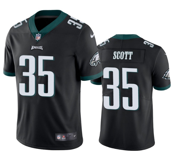 Men's Philadelphia Eagles #35 Boston Scott Black Vapor Untouchable Limited Stitched