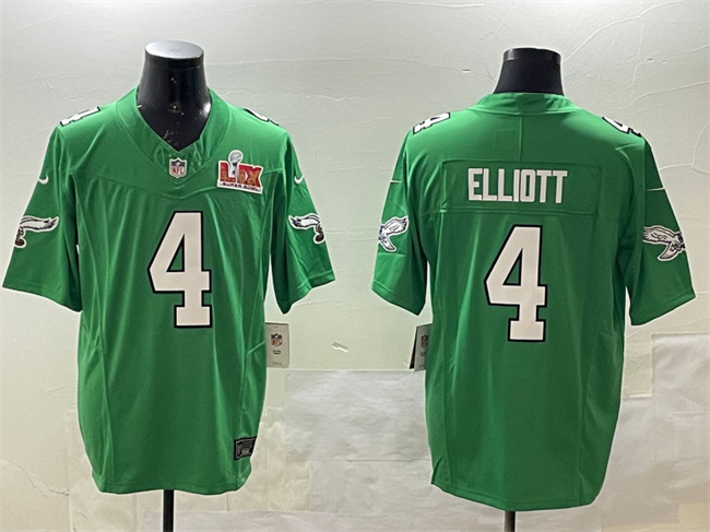 Men's Philadelphia Eagles #4 Jake Elliott Green 2025 Super Bowl LIX Patch F.U.S.E. Throwback Vapor Untouchable Limited Stitched Football Jersey Men's Philadelphia Eagles #4 Jake Elliott Green 2025 Super Bowl LIX Patch F.U.S.E. Throwback Vapor Untouchable Limited Stitched Football Jersey