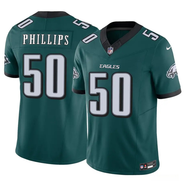Men's Philadelphia Eagles #50 Jaelan Phillips Green 2025 F.U.S.E. Vapor Untouchable Limited Stitched Football Jersey Men's Philadelphia Eagles #50 Jaelan Phillips Green 2025 F.U.S.E. Vapor Untouchable Limited Stitched Football Jersey