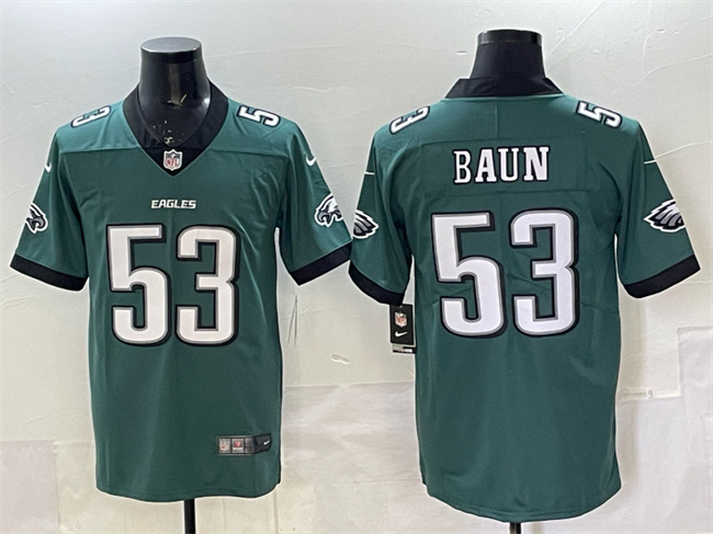 Men's Philadelphia Eagles #53 Zack Baun Green New Vapor Untouchable Limited Stitched Football Jersey Men's Philadelphia Eagles #53 Zack Baun Green New Vapor Untouchable Limited Stitched Football Jersey