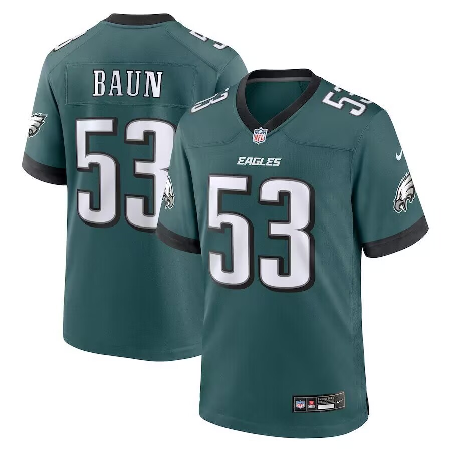 Men's Philadelphia Eagles #53 Zack Baun Green Vapor Limited Jersey