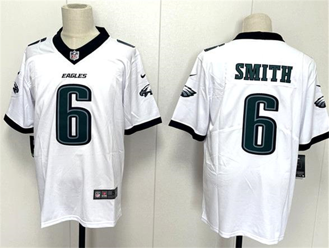 Men's Philadelphia Eagles #6 DeVonta Smith White 2024 New Vapor Untouchable Limited Stitched Football Jersey Men's Philadelphia Eagles #6 DeVonta Smith White 2024 New Vapor Untouchable Limited Stitched Football Jersey