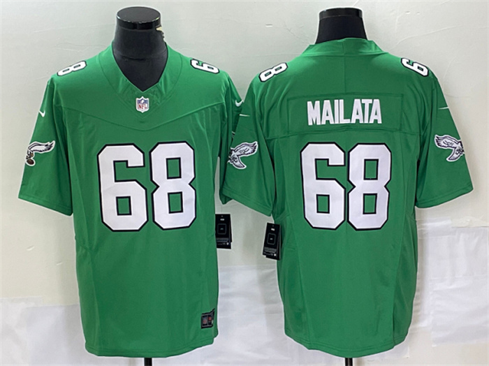 Men's Philadelphia Eagles #68 Jordan Mailata Green 2023 F.U.S.E. Vapor Untouchable Stitched Football Jersey Men's Philadelphia Eagles #68 Jordan Mailata Green 2023 F.U.S.E. Vapor Untouchable Stitched Football Jersey