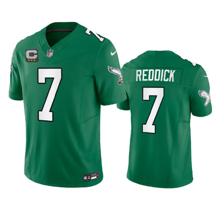 Men's Philadelphia Eagles #7 Haason Reddick Green 2023 F.U.S.E. With C Patch Vapor Untouchable Stitched Football Jersey Men's Philadelphia Eagles #7 Haason Reddick Green 2023 F.U.S.E. With C Patch Vapor Untouchable Stitched Football Jersey