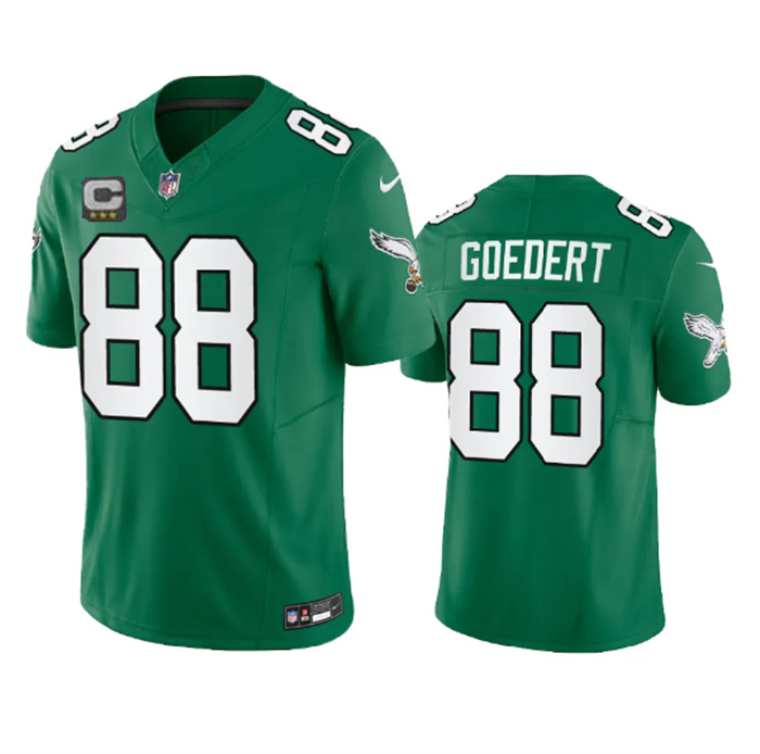 Men's Philadelphia Eagles #88 Dallas Goedert Green 2023 F.U.S.E. With C Patch Vapor Untouchable Stitched Football Jersey Men's Philadelphia Eagles #88 Dallas Goedert Green 2023 F.U.S.E. With C Patch Vapor Untouchable Stitched Football Jersey