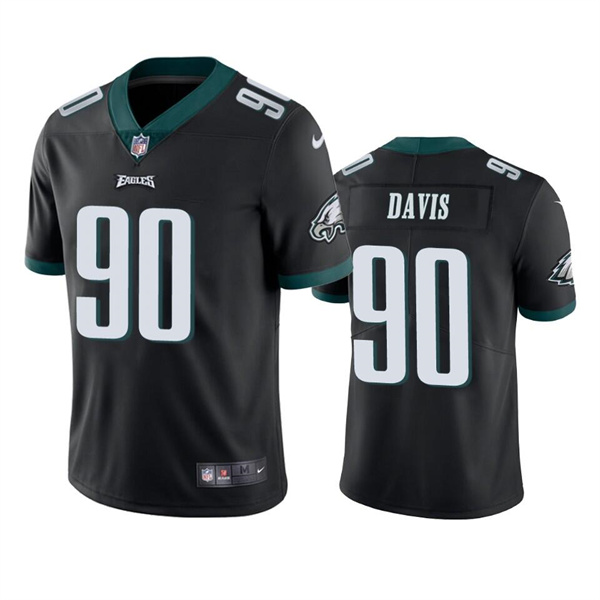 Men's Philadelphia Eagles #90 Jordan Davis Black Vapor Untouchable Limited Stitched Jersey Men's Philadelphia Eagles #90 Jordan Davis Black Vapor Untouchable Limited Stitched Jersey