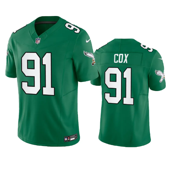 Men's Philadelphia Eagles #91 Fletcher Cox Green 2023 F.U.S.E. Vapor Untouchable Stitched Football Jersey Men's Philadelphia Eagles #91 Fletcher Cox Green 2023 F.U.S.E. Vapor Untouchable Stitched Football Jersey