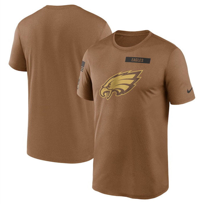 Men's Philadelphia Eagles 2023 Brown Salute To Service Legend Performance T-Shirt Men's Philadelphia Eagles 2023 Brown Salute To Service Legend Performance T-Shirt