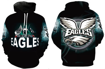 Men's Philadelphia Eagles Black Pullover Hoodie Men's Philadelphia Eagles Black Pullover Hoodie