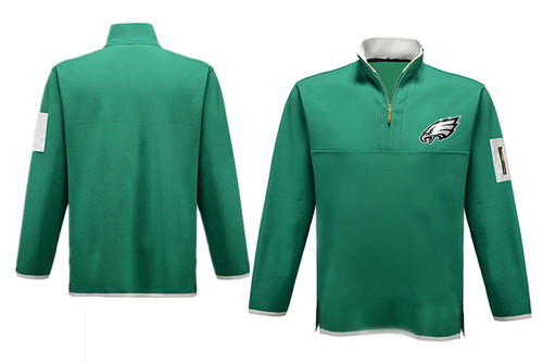Men's Philadelphia Eagles Blank Antigua Charcoal Fortune Sweater Knit Microfleece Quarter-Zip Pullover Green Jacket Men's Philadelphia Eagles Blank Antigua Charcoal Fortune Sweater Knit Microfleece Quarter-Zip Pullover Green Jacket