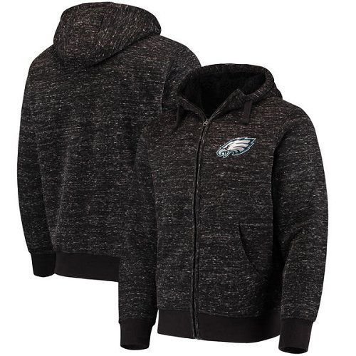 Men's Philadelphia Eagles G-III Sports by Carl Banks Discovery Sherpa Heathered Black Full-Zip Jacket Men's Philadelphia Eagles G-III Sports by Carl Banks Discovery Sherpa Heathered Black Full-Zip Jacket