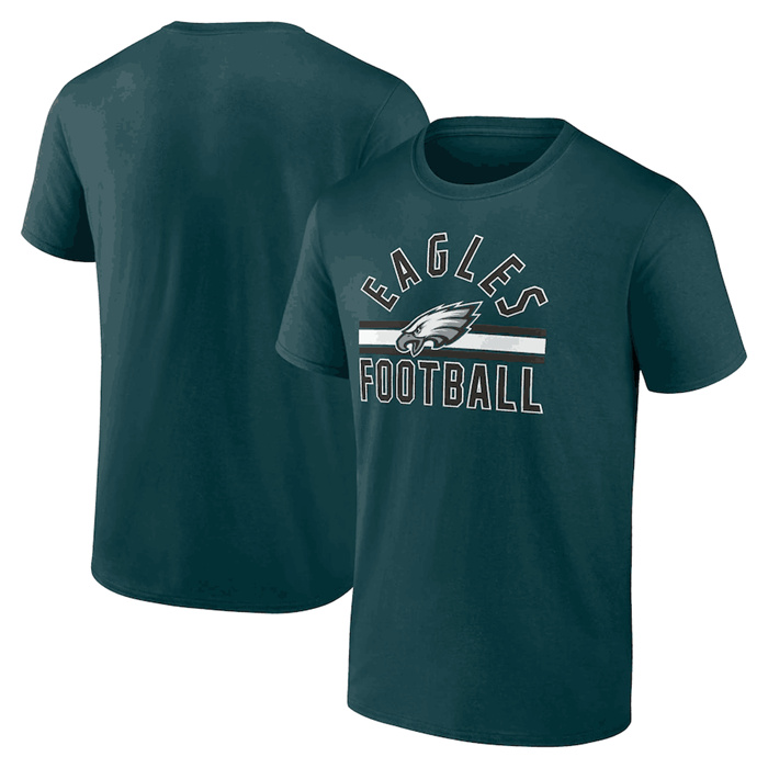 Men's Philadelphia Eagles Green Arch Stripe T-Shirt Men's Philadelphia Eagles Green Arch Stripe T-Shirt
