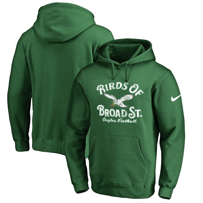 Men's Philadelphia Eagles Green Sideline Club Pullover Hoodie Men's Philadelphia Eagles Green Sideline Club Pullover Hoodie