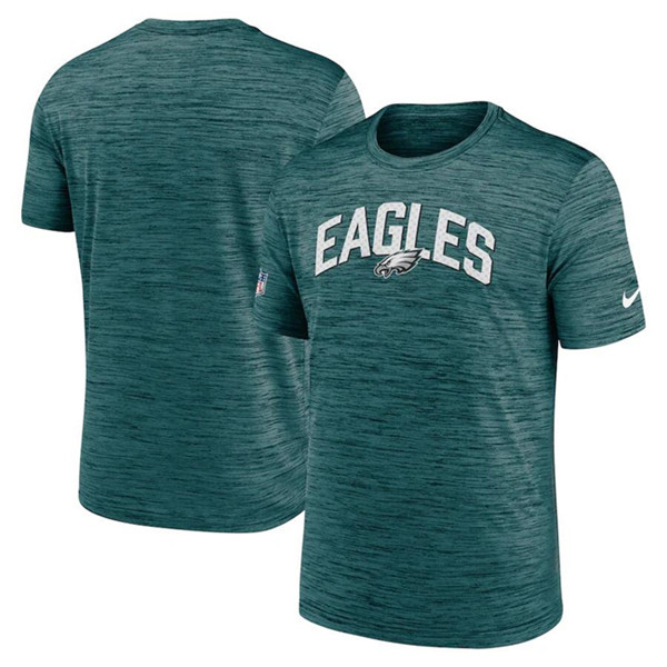 Men's Philadelphia Eagles Green Velocity Performance T-Shirt Men's Philadelphia Eagles Green Velocity Performance T-Shirt