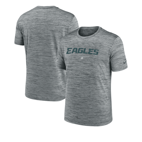 Men's Philadelphia Eagles Grey Velocity Performance T-Shirt Men's Philadelphia Eagles Grey Velocity Performance T-Shirt