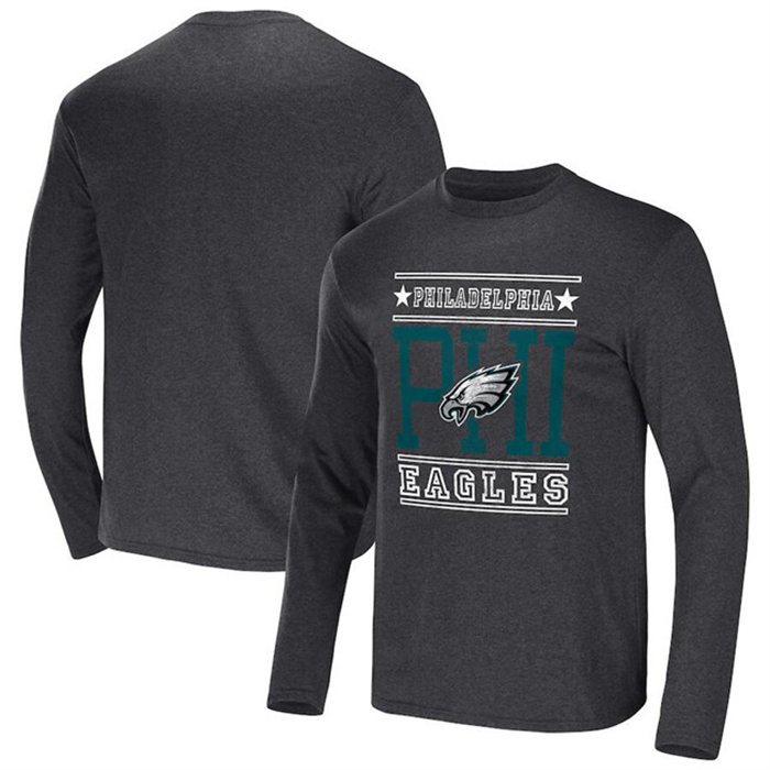 Men's Philadelphia Eagles Heathered Charcoal X Darius Rucker Collection Long Sleeve T-Shirt Men's Philadelphia Eagles Heathered Charcoal X Darius Rucker Collection Long Sleeve T-Shirt