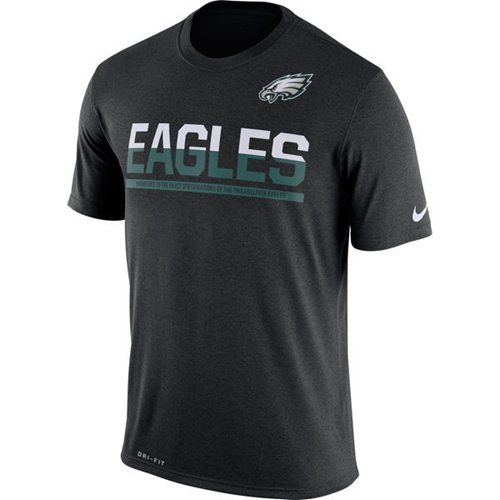 Men's Philadelphia Eagles Nike Practice Legend Performance T-Shirt Black
