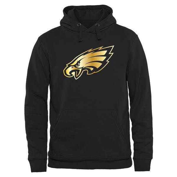 Men's Philadelphia Eagles Pro Line Black Gold Collection Pullover Hoodie Men's Philadelphia Eagles Pro Line Black Gold Collection Pullover Hoodie